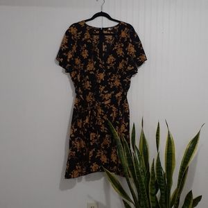 Floral dress with belt